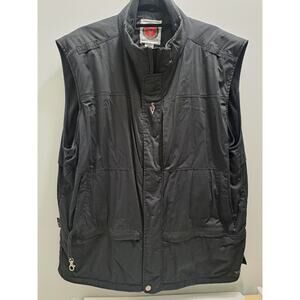 Scottevest Tec Classic Travel Vest Mens XL Black Full Zip Utility Lightweight
